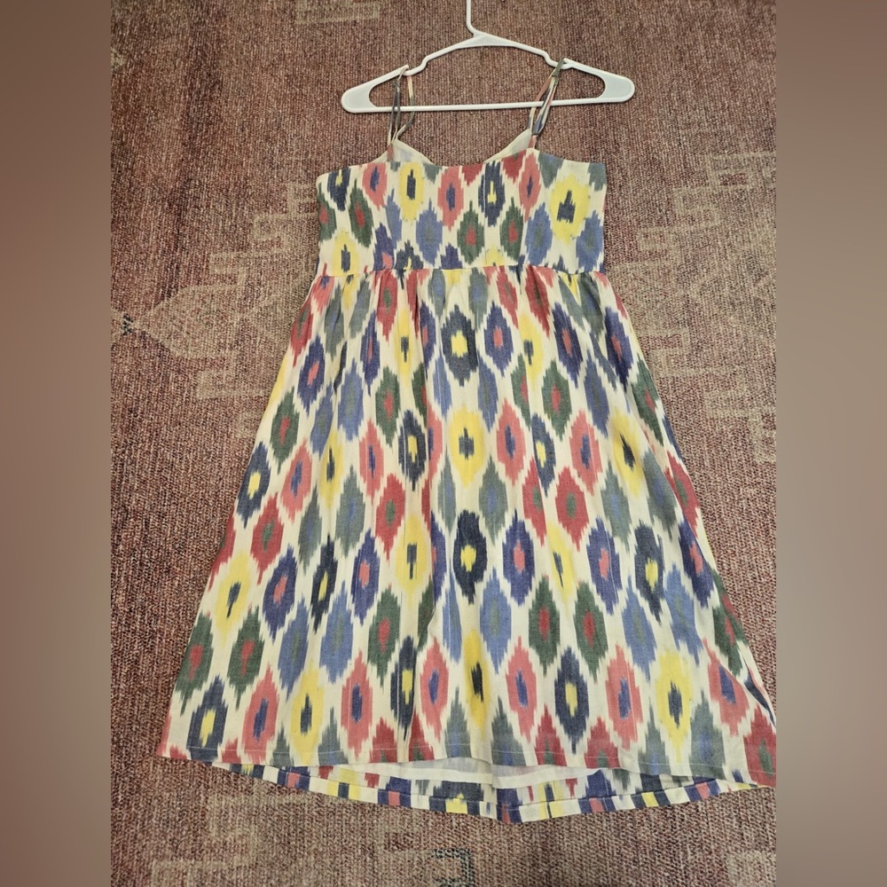 The Odells Ikat boho Anthropologie strappy mini sundress size xs